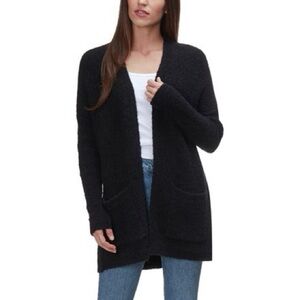 Free People Women's Black Open Phantom Cardigan Sweater EUC Size Small